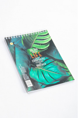 Блокнот на верхній спіралі, А5, 60 аркушів